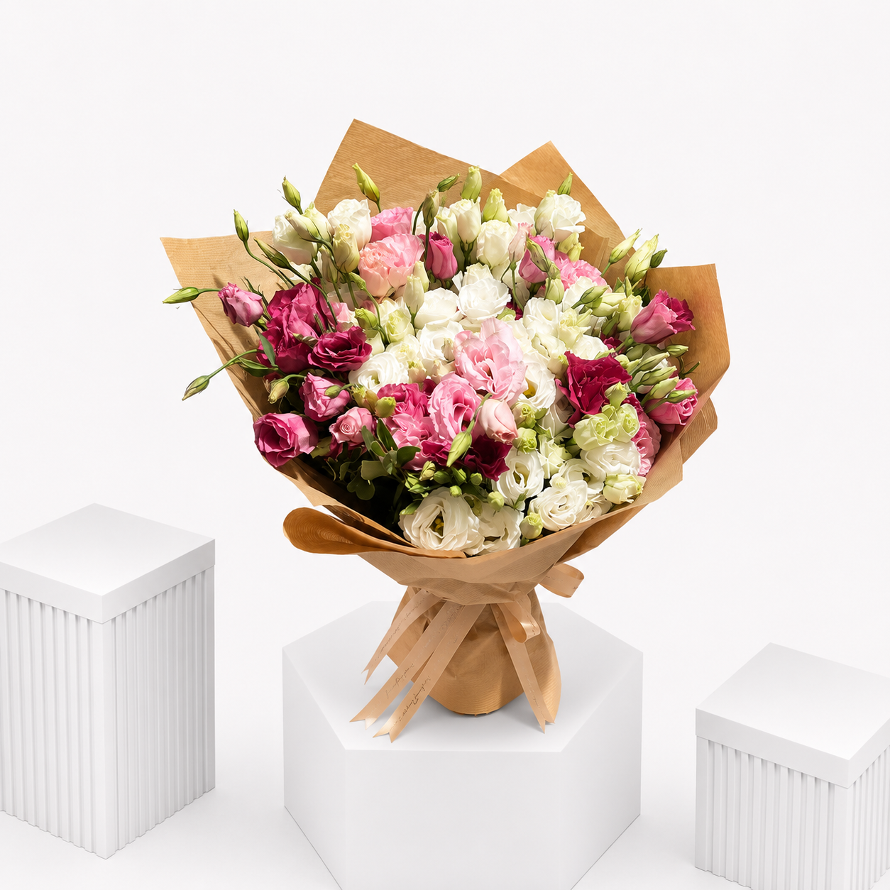 Rustic Blush Lisianthus Bouquet