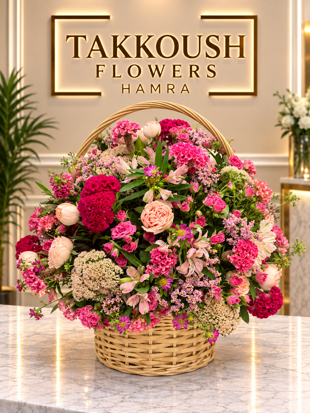 Rosy Garden Basket