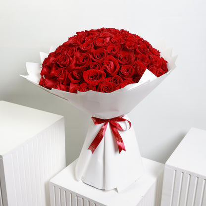 Compacted Red Bouquet