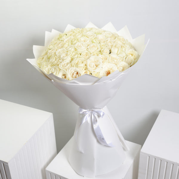 Compacted White Bouquet
