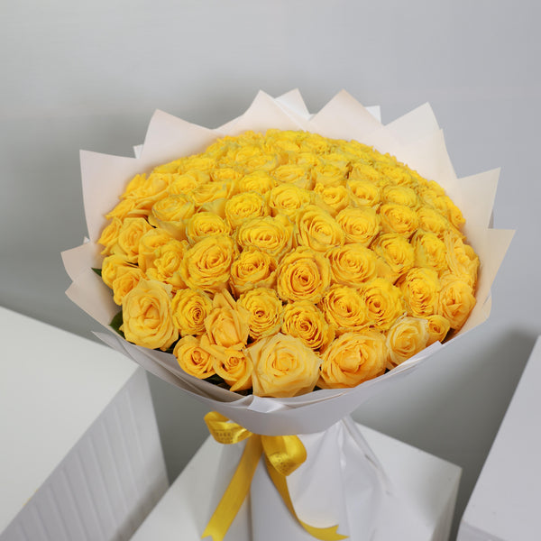 Compacted Yellow Bouquet