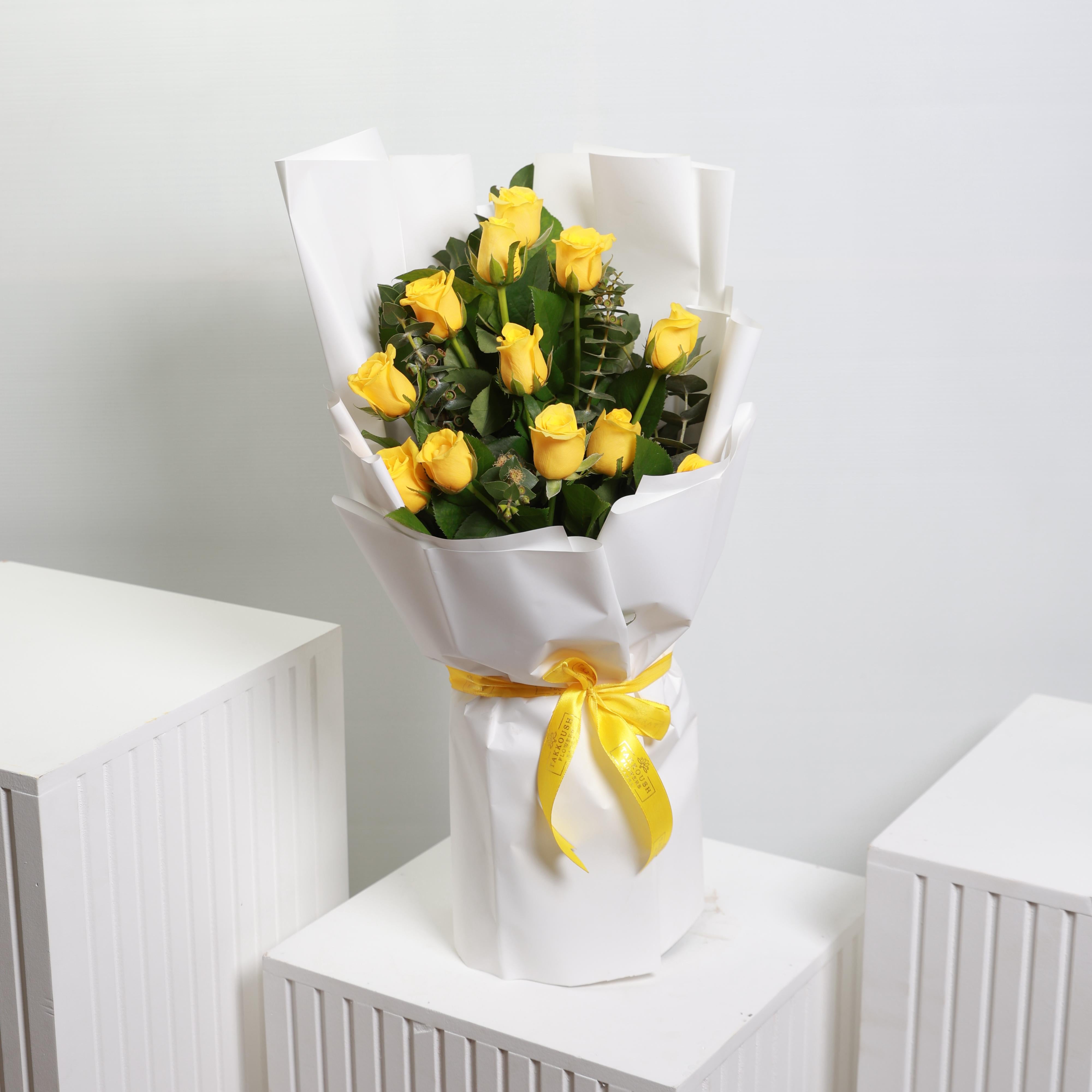 Yellow Roses Bouquet – Takkoush Flowers