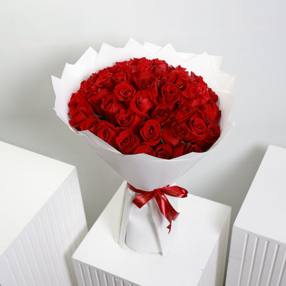 Compacted Red Bouquet