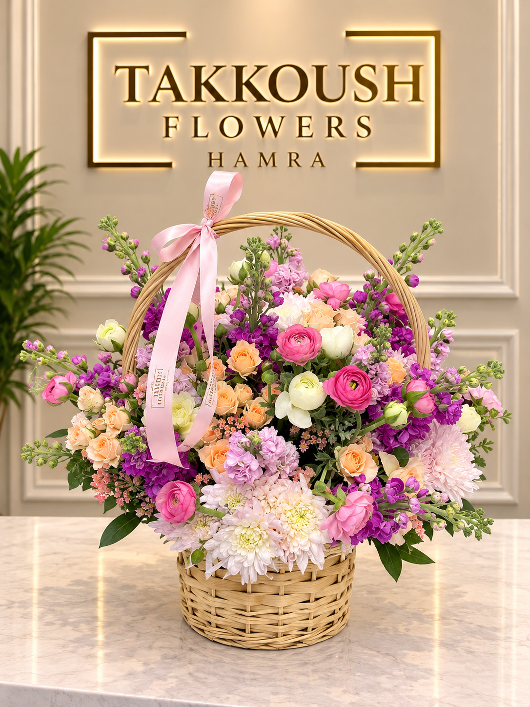 Pastel Garden Basket