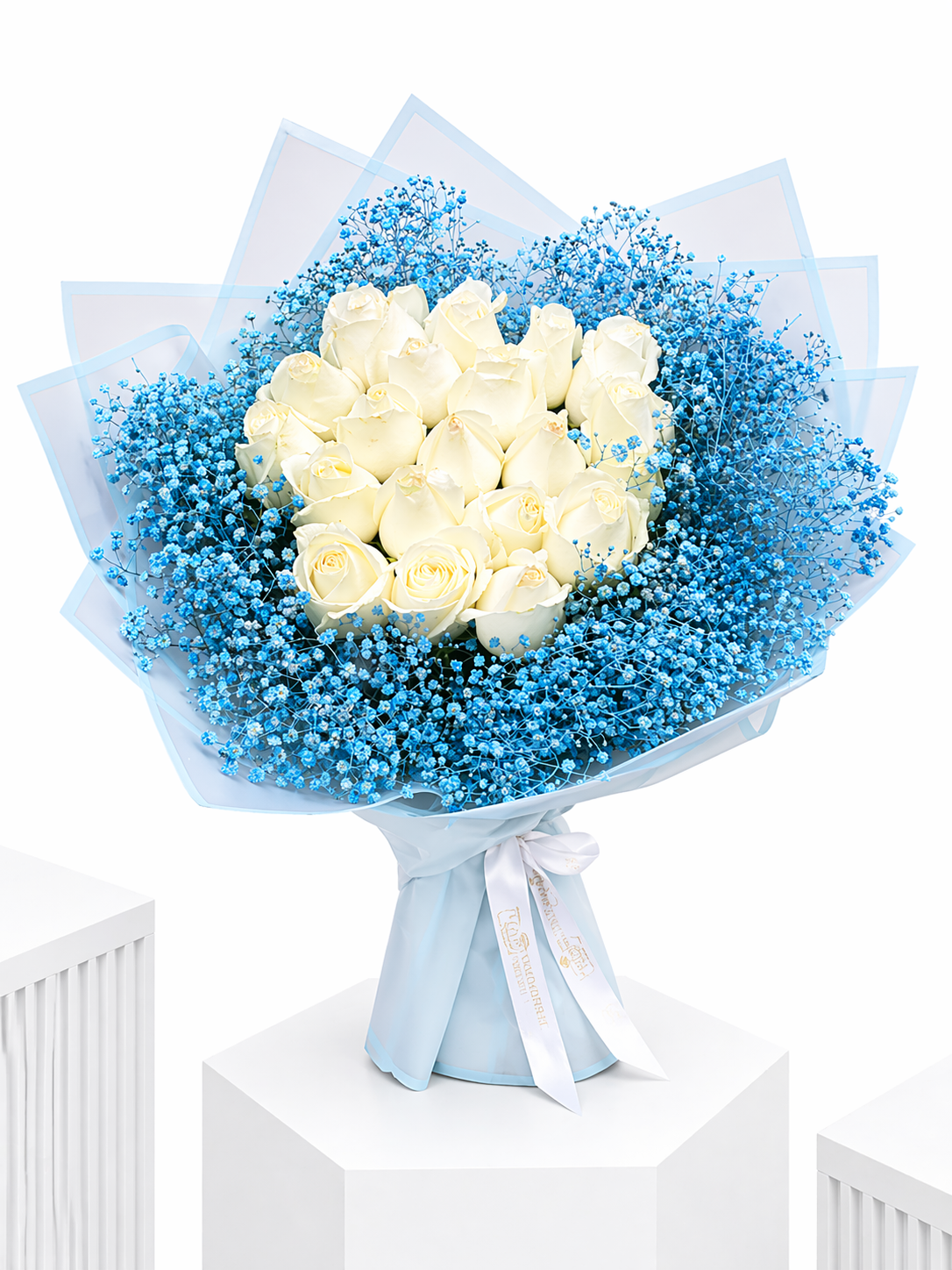 Blue Halo Roses Bouquet