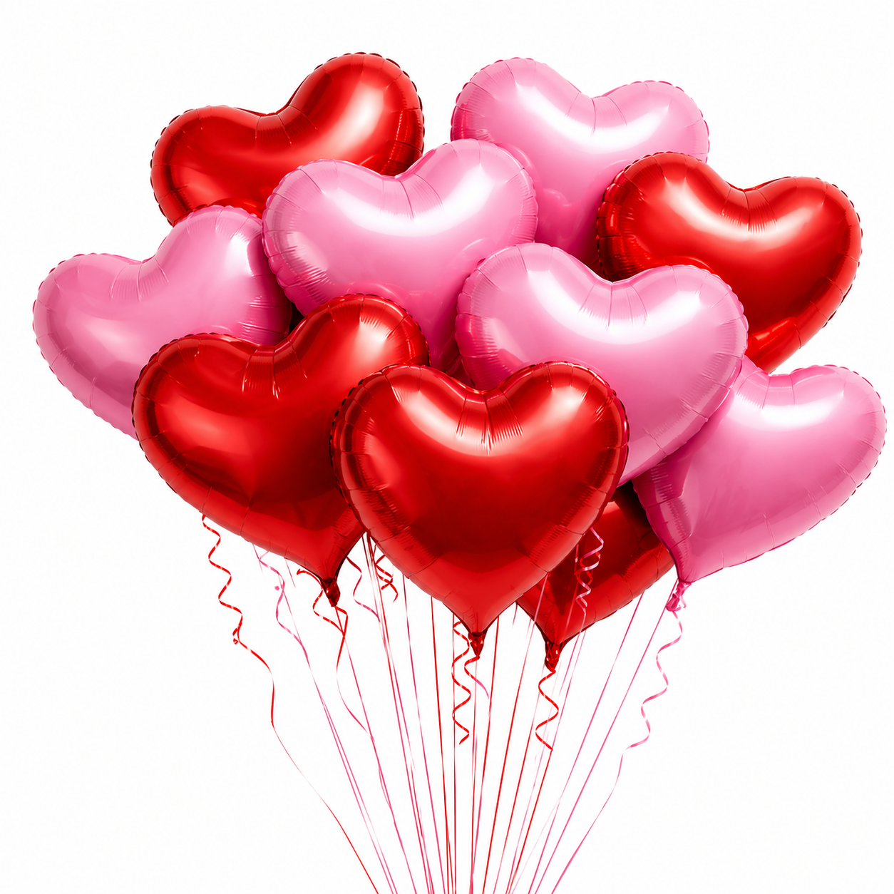 Pink & Red Heart Foil Balloon