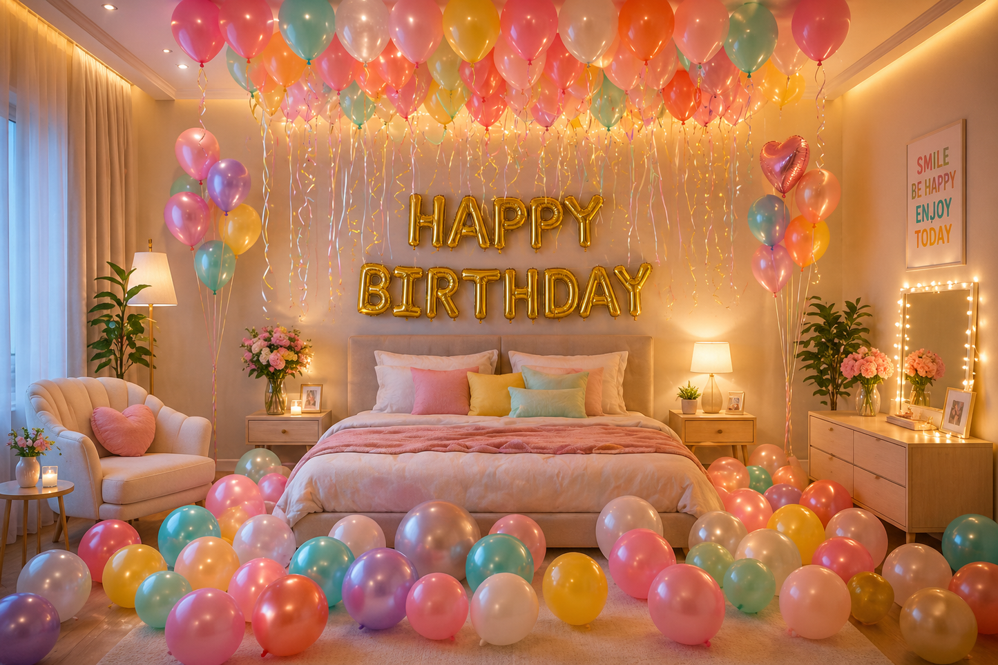 Birthday Balloon Room Deco