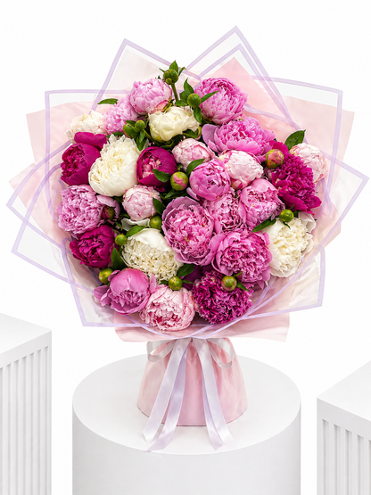 Warm Peonies Bouquet