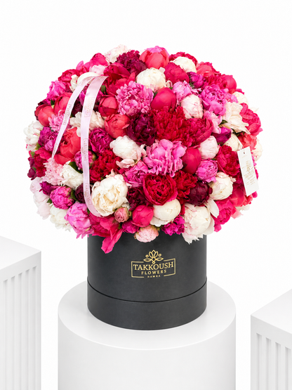 Luxe Peonies Hatbox