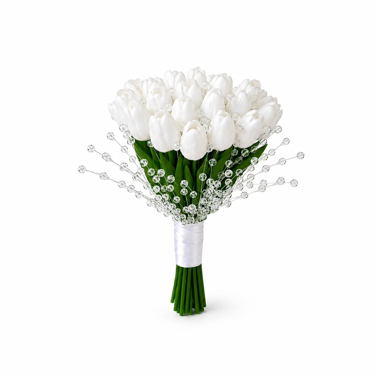 Artificial Pearl Tulips Bouquet