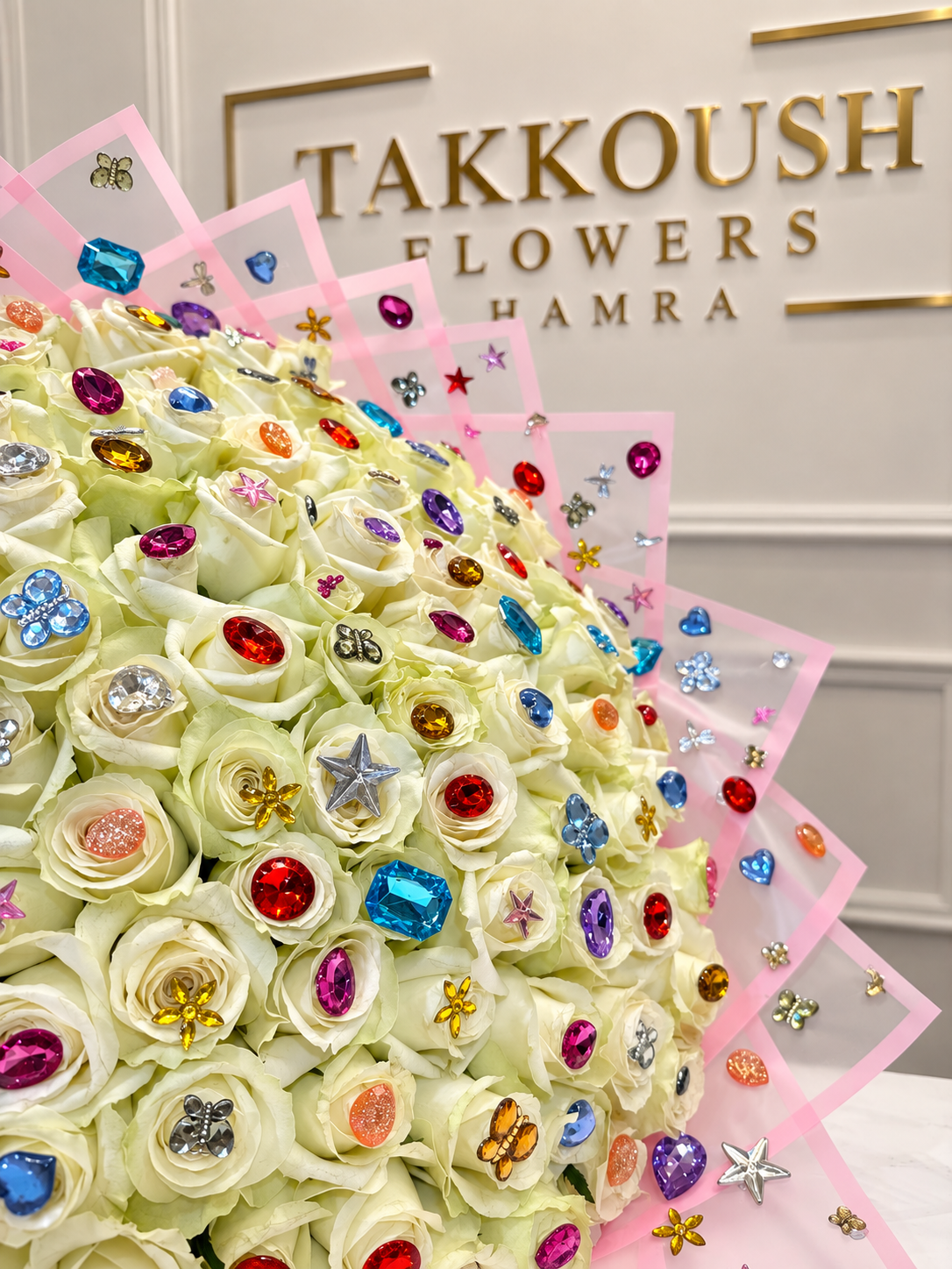 Jeweled Rose Bouquet – Crystal Bloom