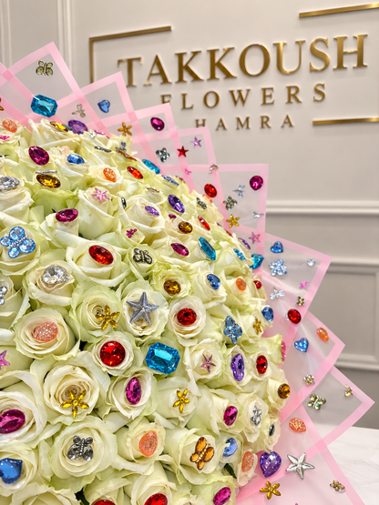 Jeweled Rose Bouquet – Crystal Bloom