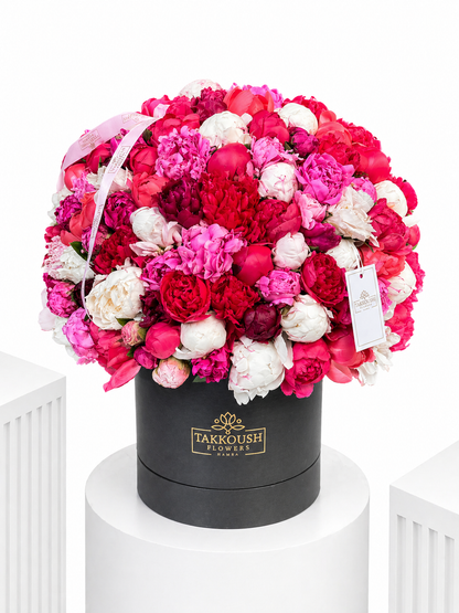 Luxe Peonies Hatbox