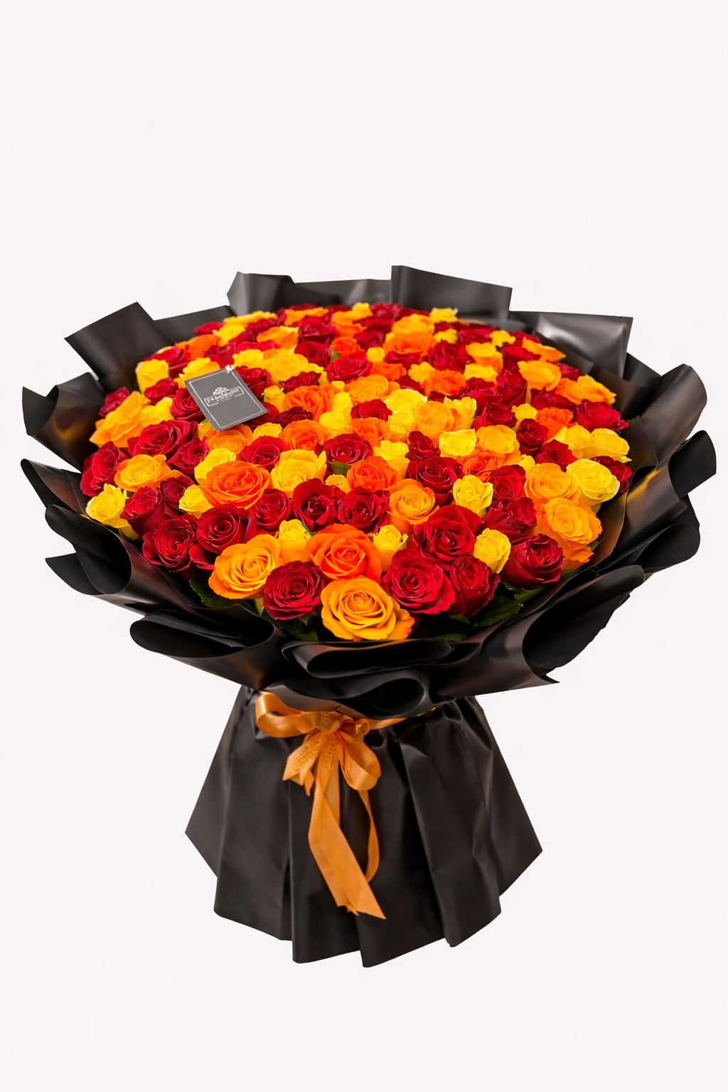 Golden Flame Roses Bouquet