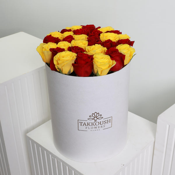 Yellow & Red Hatbox