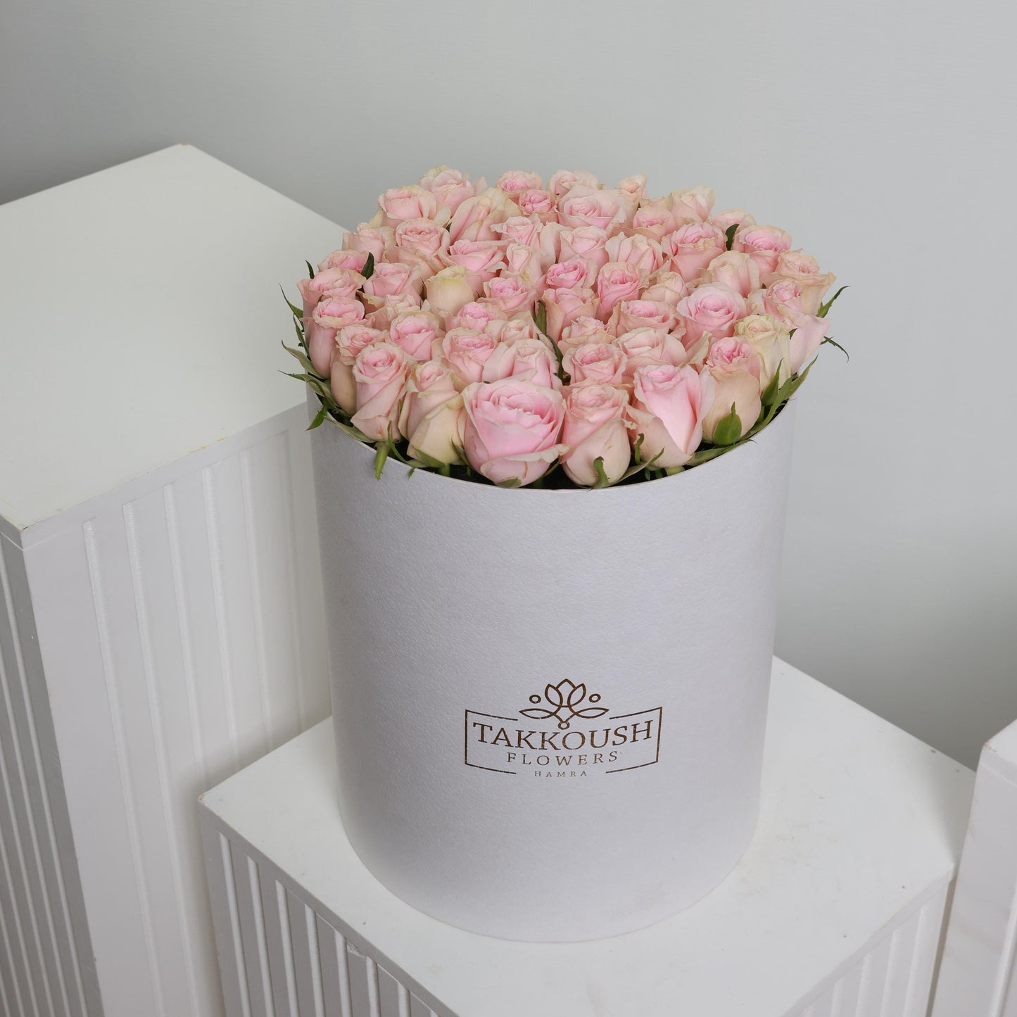 Light Pink Roses Hatbox