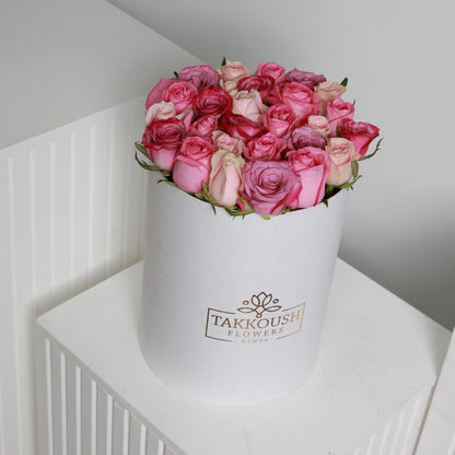 Pastel Roses Hatbox
