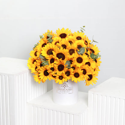 Sunflowers Garden hatbox