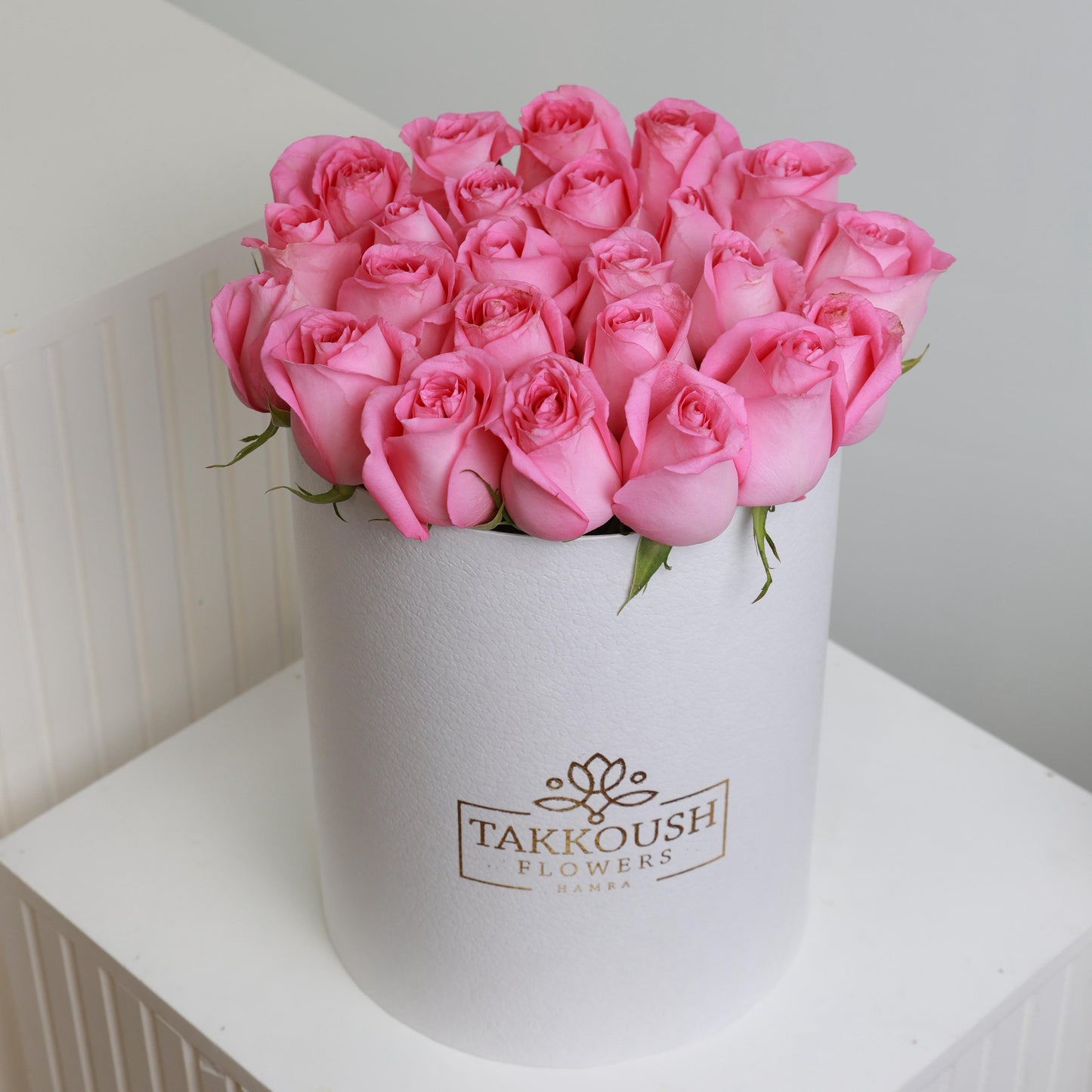 Aqua Roses Hatbox