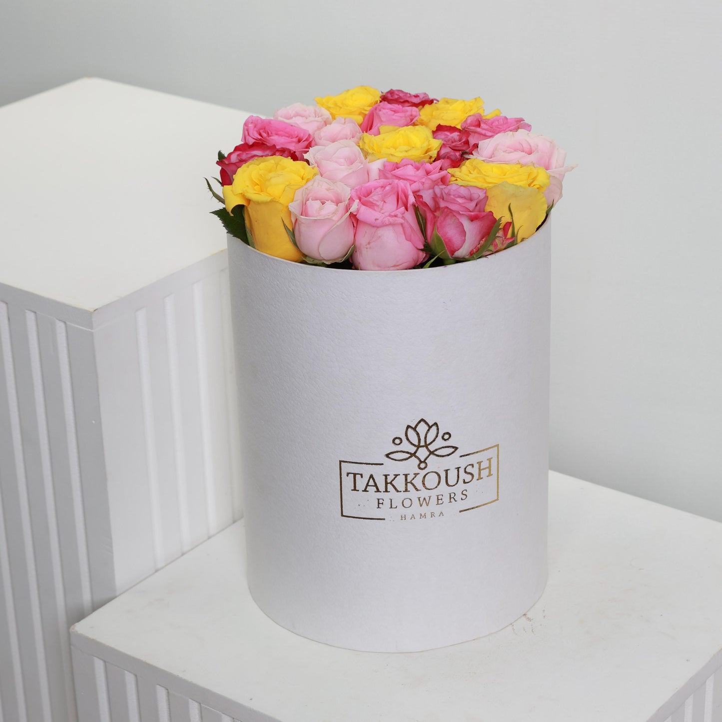 Colorful Roses Hatbox