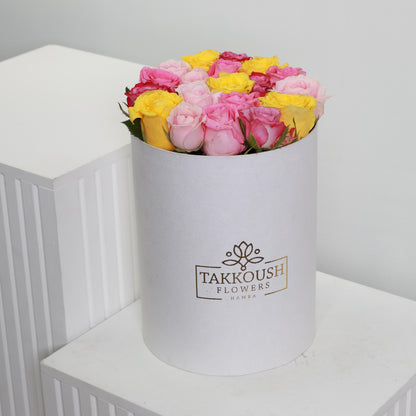 Colorful Roses Hatbox