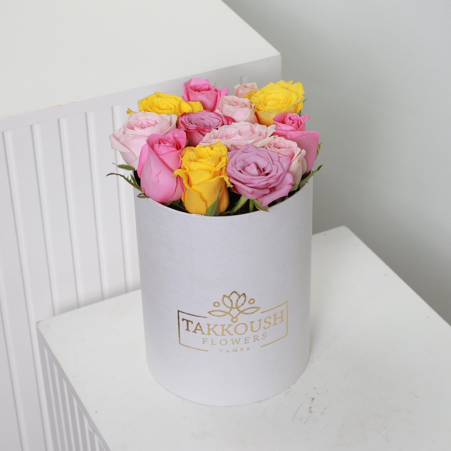 Colorful Roses Hatbox