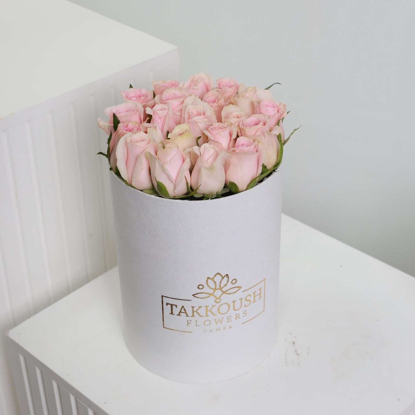 Light Pink Roses Hatbox
