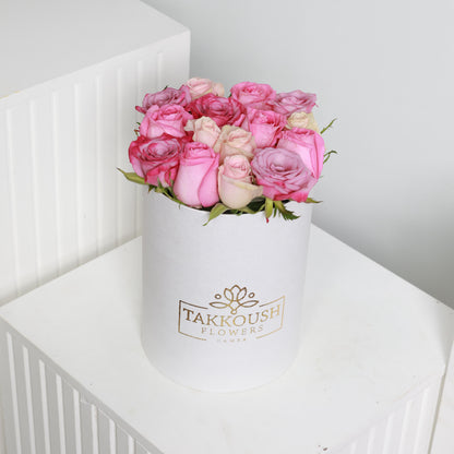 Pastel Roses Hatbox