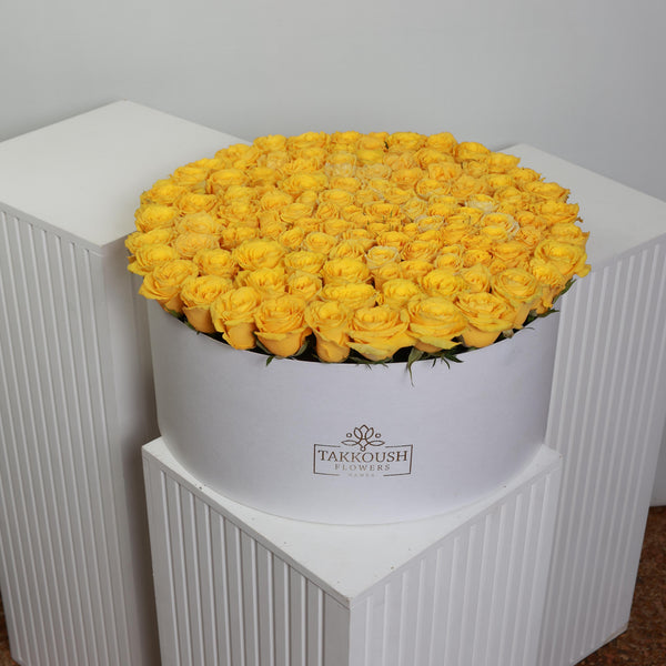 Yellow Roses Hatbox