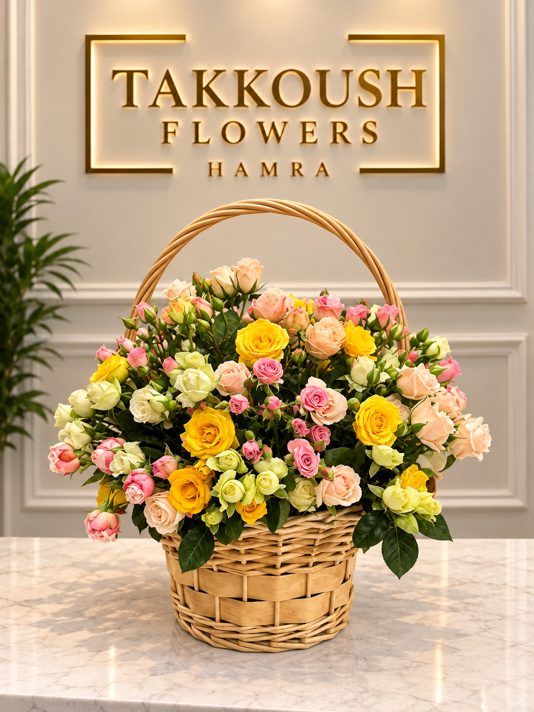 Golden Blush Basket