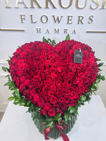 200 Roses Heart Bouquet – Forever Yours