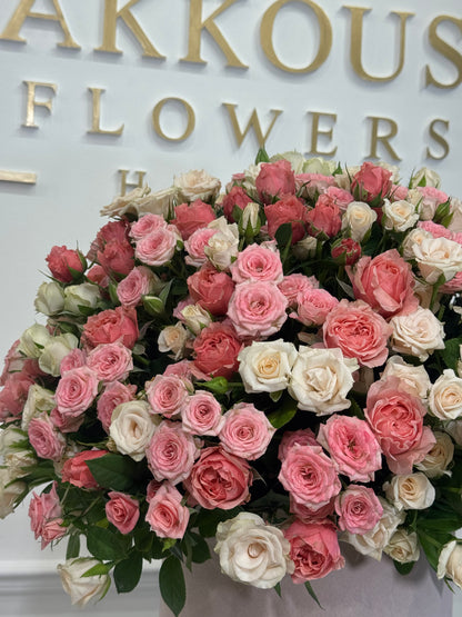 Pink & White Roses Hatbox – Sweet Pearl