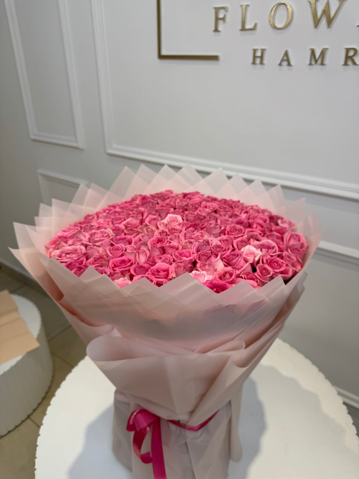 Hot Pink Infinity Roses