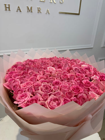 Hot Pink Infinity Roses