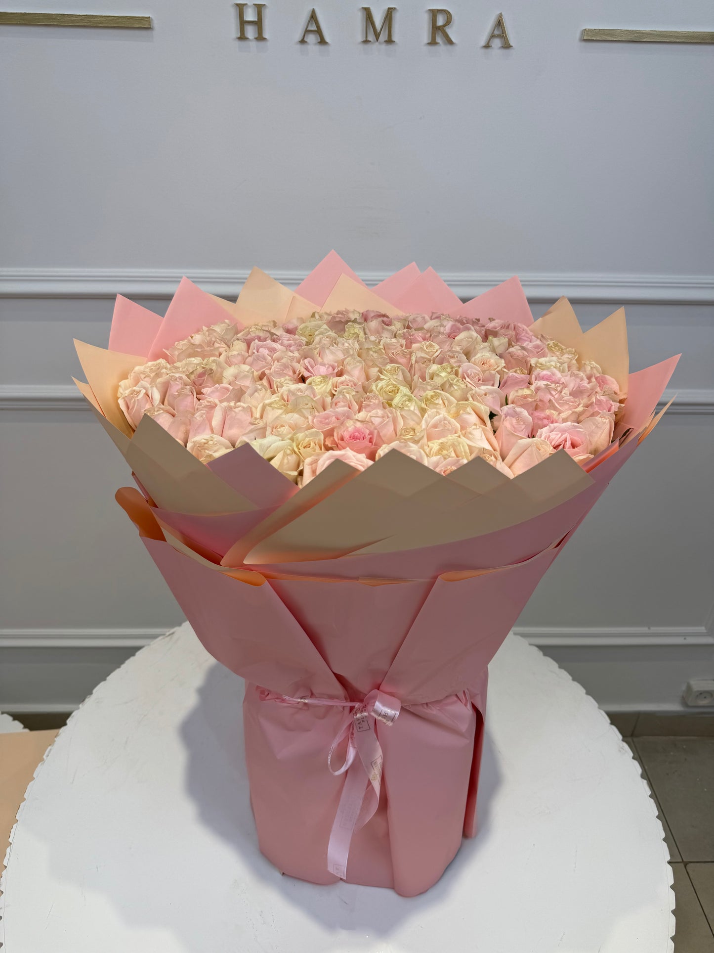 Ivory & Blush Infinity Roses