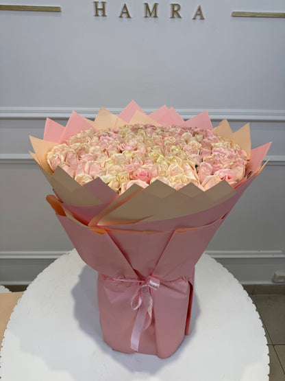 Ivory & Blush Infinity Roses