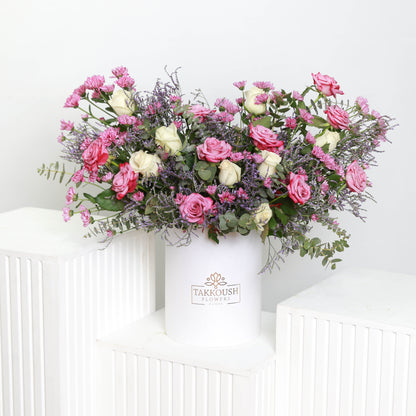 Purple wave hatbox