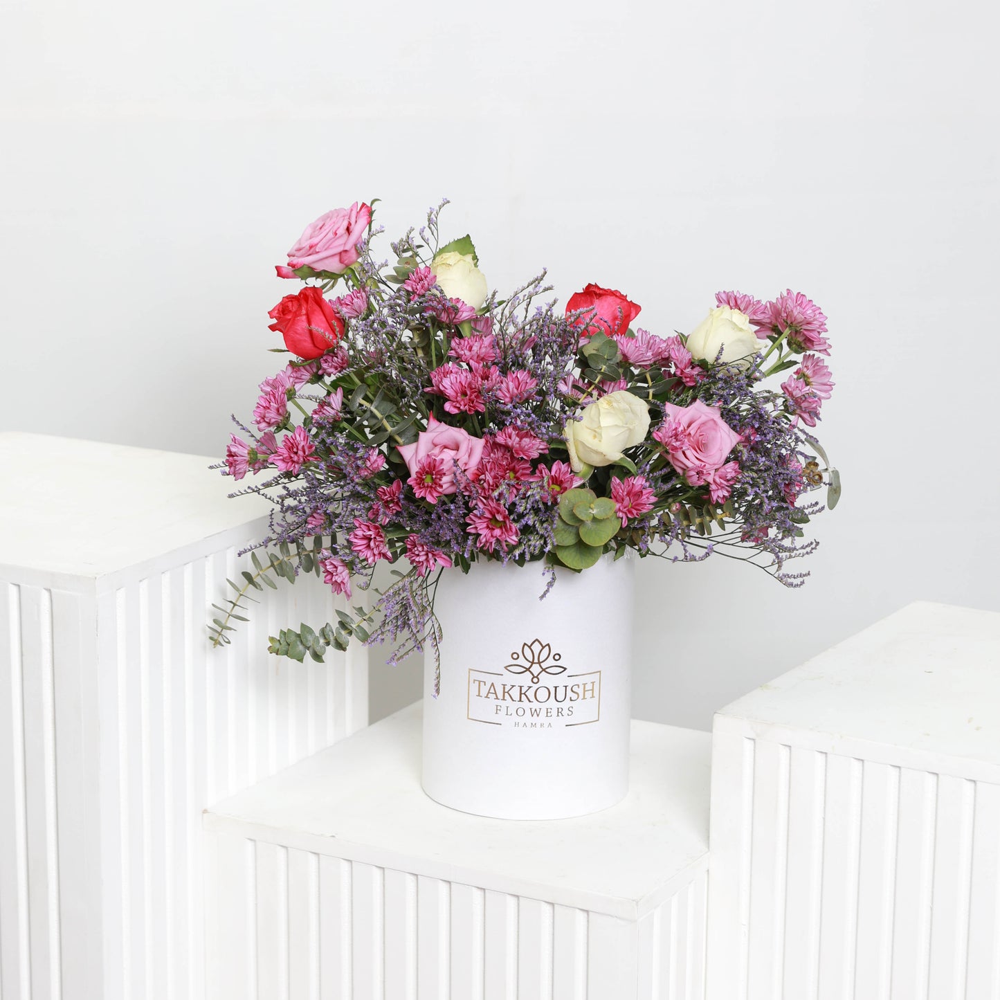 Purple wave hatbox